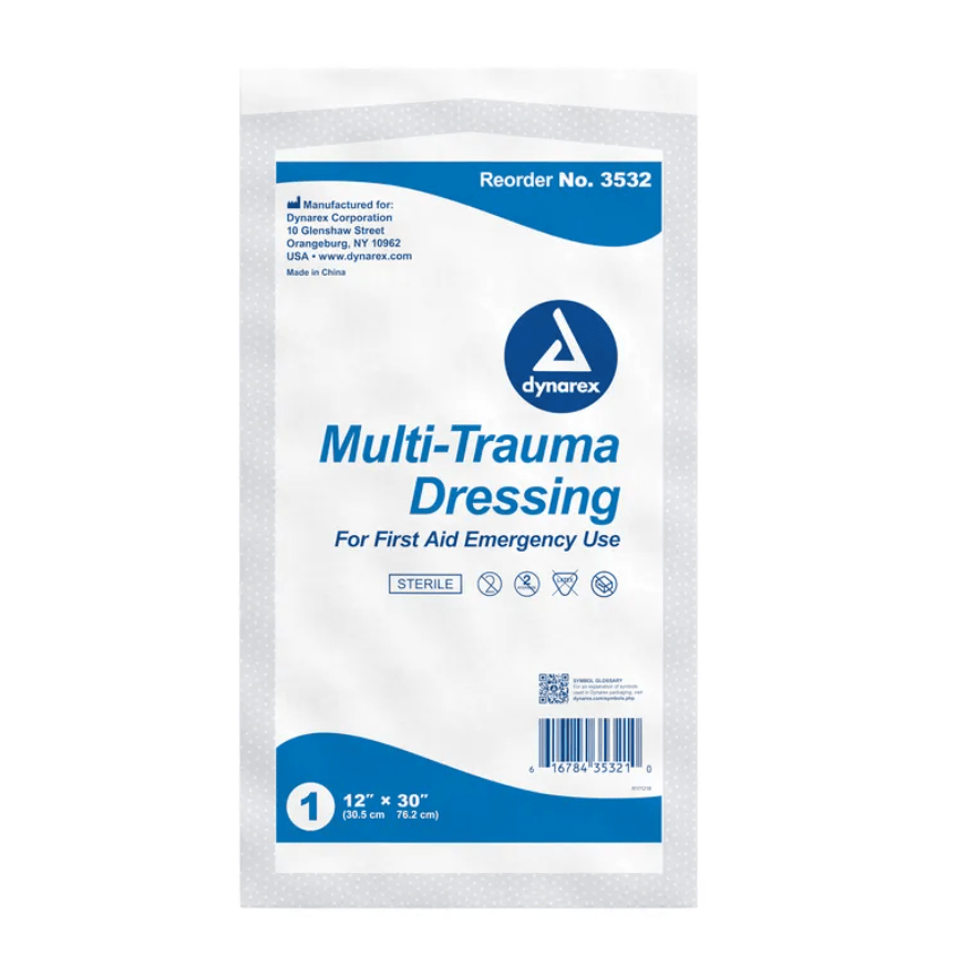 Dynarex-Dynarex® Multi-Trauma Dressing, Sterile, 12" x 30"-MedTech-1